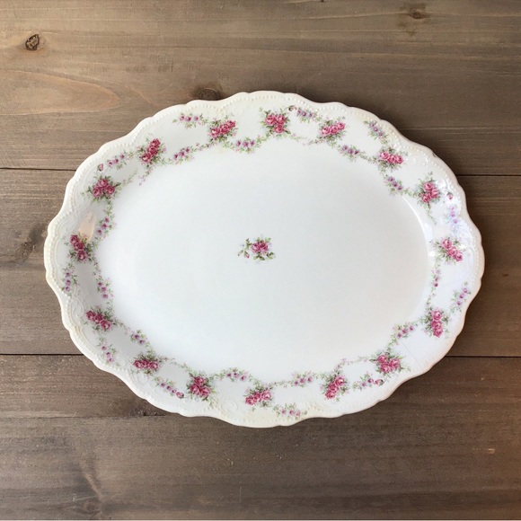 🌸VTG Porcelain Serving Platter - Picture 10 of 10